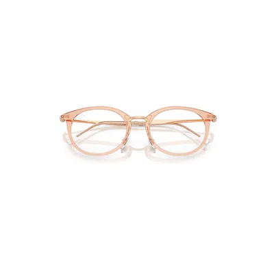 Ray Ban Rb7255 Optics Eyeglasses Rosegold Frame Clear Lenses Polarized 53-20