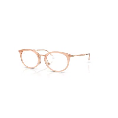 Ray Ban Eyeglasses Unisex Rb7255 Optics - Rosegold Frame Clear Lenses Polarized 51-20