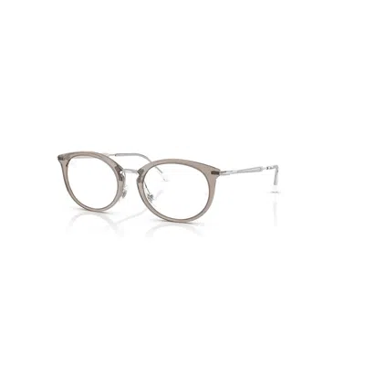 Ray Ban Eyeglasses Unisex Rb7255 Optics - Silver Frame Clear Lenses Polarized 51-20 In Silber