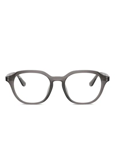 Ray Ban Rb7259d Round-frame Glasses In Gray