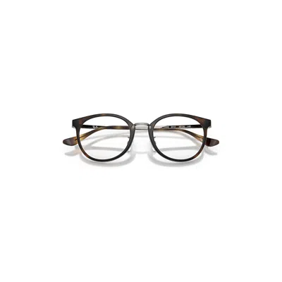 Ray Ban Rb7266d Optics Eyeglasses Gunmetal Frame Clear Lenses Polarized 49-20 In Gray