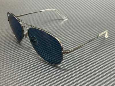 Pre-owned Ray Ban Rb8089 165 S2 Gunmetal Blue Titanium Unisex 58 Mm Sunglasses