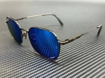 Pre-owned Ray Ban Rb8094 9209r5 Gunmetal Blue Polarized Titanium Unisex 53 Mm Sunglasses