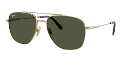 Ray Ban Rb8097 William Titanium 926531 Men's Sunglasses Gold Size 59 In Multi