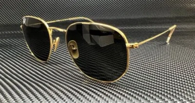 Pre-owned Ray Ban Rb8148 921658 Gold Titanium Green Polarized Men's 54 Mm Sunglasses