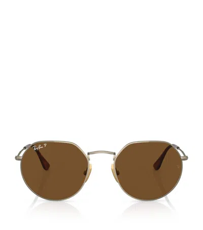 Ray Ban Rb8165 Jack Sunglasses In Gold