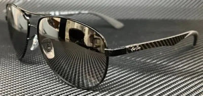 Pre-owned Ray Ban Rb8313 002 K7 Black Pilot Men's 61 Mm Polarized Sunglasses In Gray