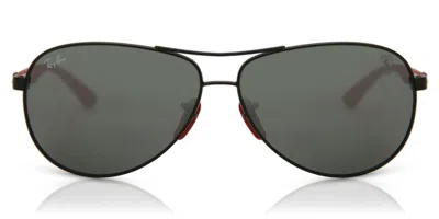 Ray Ban Rb8313m Ferrari F0096g Men's Sunglasses Black Size 61