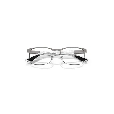 Ray Ban Rb8425m Optics Scuderia Ferrari Collection Eyeglasses Matte Gunmetal Frame Clear Lenses Polarized 53 In Gray