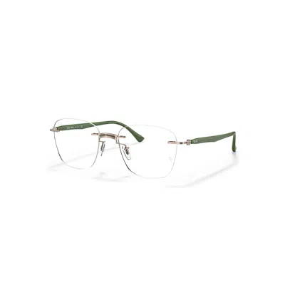 Ray Ban Rb8769 Eyeglasses Military Green Frame Clear Lenses 49-21 In Militärgrün