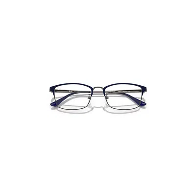 Ray Ban Rb8772d Optics Titanium Eyeglasses Dark Blue On Gunmetal Frame Clear Lenses Polarized 54-18