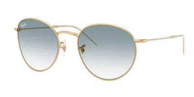 Ray Ban Rbr0103s Rotonda Reverse 001/79 Occhiali Da Sole Oro Per Uomo In Multi