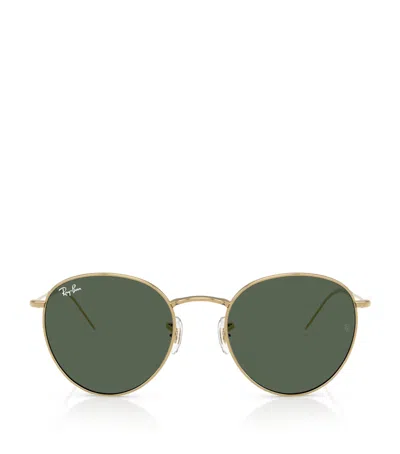 Ray Ban Rbr0103s Round Reverse Sunglasses In Gold