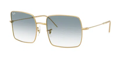 Ray Ban Rbr0104s Quadrata Reverse 001/79 Occhiali Da Sole Oro Per Donna In Gray