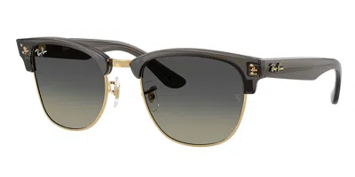 Ray Ban Rbr0504s Clubmaster Reverse 682911 Occhiali Da Sole Oro Per Uomo In Gray