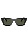 Ray Ban Rectangle Acetate Sunglasses In Black