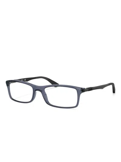 Ray Ban Rb7017 Eyeglasses Black Frame Clear Lenses Polarized 54-17