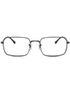 Ray Ban Rectangle-frame Glasses In Black