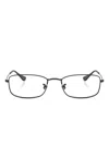 Ray Ban Rectangle-frame Glasses In Black