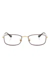 Ray Ban Rectangle-frame Glasses In Gold