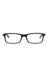 Ray Ban Rectangle-frame Glasses In Black