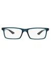 Ray Ban Rectangle-frame Glasses In Blau