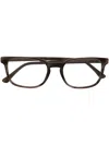 Ray Ban Rectangle-frame Glasses In Brown