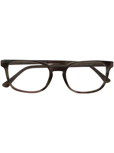 Ray Ban Rectangle-frame Glasses In Brown