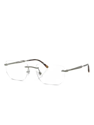 Ray Ban Rectangle-frame Glasses In Gray