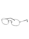 Ray Ban Rectangle-frame Glasses In Grey