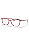 Ray Ban Rectangle-frame Glasses In Red