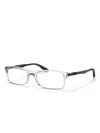 Ray Ban Rectangle-frame Glasses In White