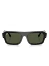 Ray Ban Rectangle-frame Sunglasses In Black