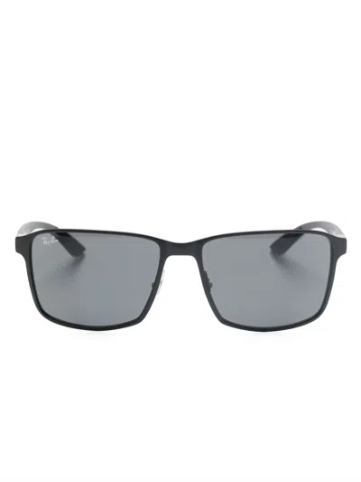 Ray Ban Rectangle-frame Sunglasses In Black