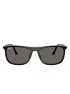 Ray Ban Rectangle-frame Sunglasses In Black
