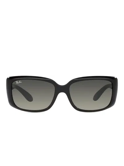 Ray Ban Womens Ray-ban Rb4389 Rectangular-frame Propionate Sunglasses In Black