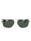 Ray Ban Rectangle-frame Sunglasses In Metallic
