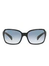 Ray Ban Rectangle-frame Sunglasses In Black