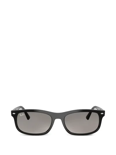 Ray Ban Rectangle-frame Sunglasses In Black