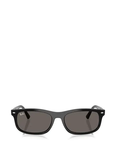 Ray Ban Rectangle-frame Sunglasses In Burgundy