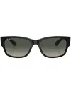 Ray Ban Ray-ban 58mm Gradient Polarized Rectangular Sunglasses In Black