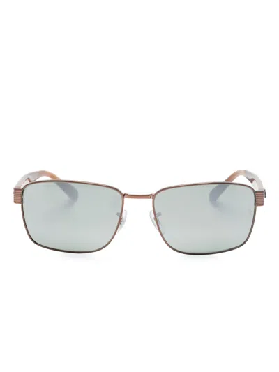 Ray Ban Rectangle-frame Sunglasses In Brown