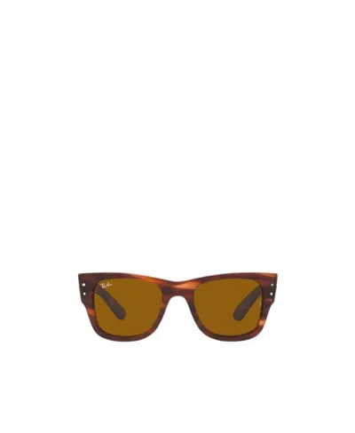 Ray Ban Rectangle-frame Sunglasses In Brown