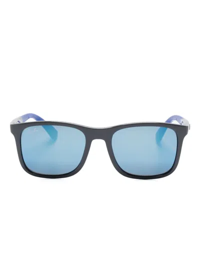 Ray Ban Rectangle Frame Sunglasses In Gray