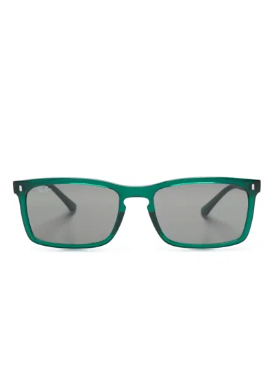 Ray Ban Rectangle-frame Sunglasses In Green
