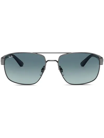 Ray Ban Rectangle-frame Sunglasses In Grey
