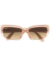 Ray Ban Rectangle-frame Sunglasses In Pink