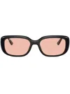 Ray Ban Sonnenbrille Mit Eckigem Gestell In Schwarz
