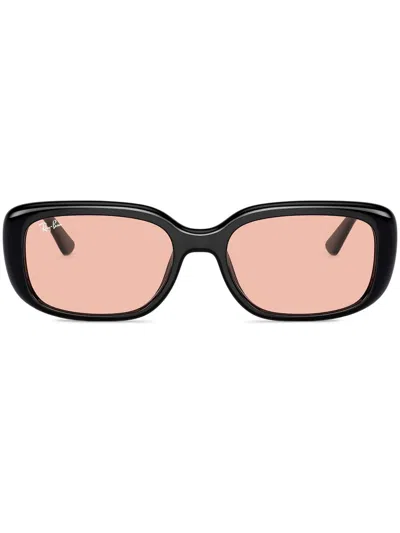 Ray Ban Sonnenbrille Mit Eckigem Gestell In Schwarz