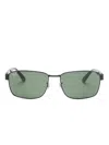 Ray Ban Sonnenbrille Mit Eckigem Gestell In Schwarz